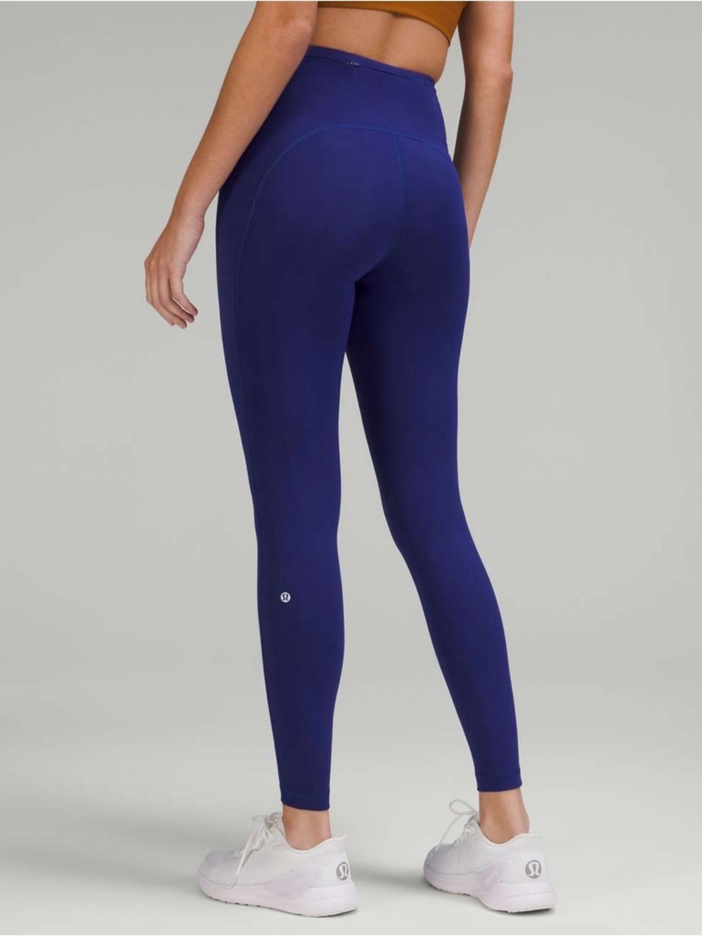 Lululemon swift speed high rise tight 28” blue with side pockets reflective dots